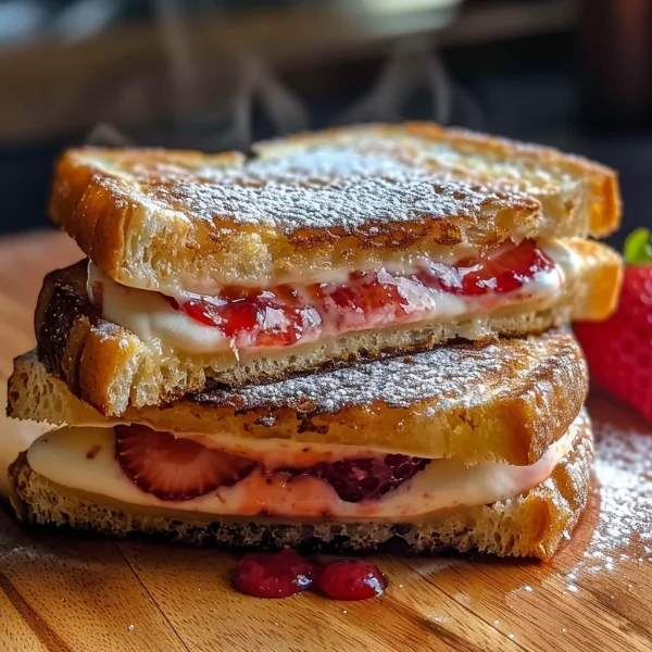 Fried Strawberry Cheesecake Sandwiches