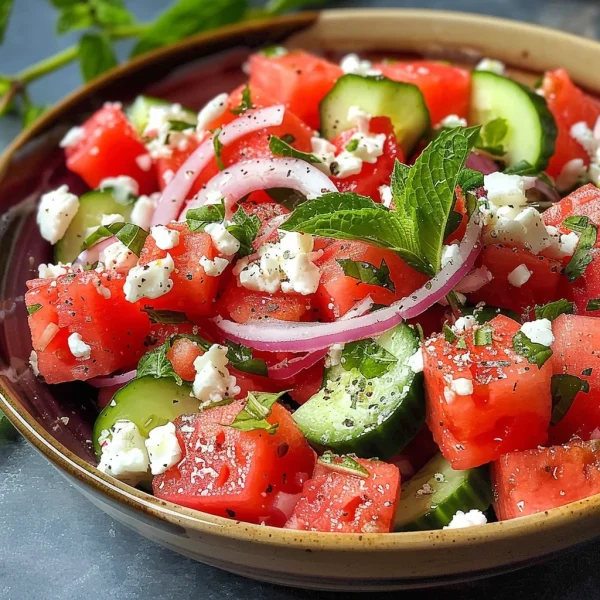 Greek Watermelon Salad