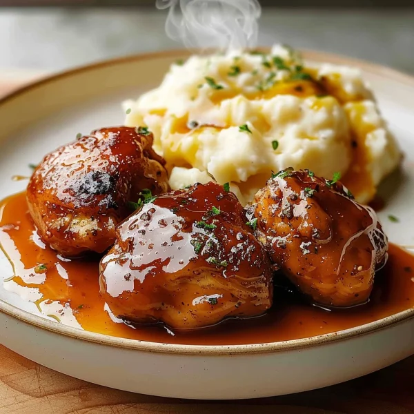Honey Bbq Chicken & Creamy Garlic Parmesan Potatoes