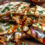 Hot Honey BBQ Chicken Quesadillas