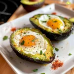 Keto Air Fryer Avocado Baked Egg