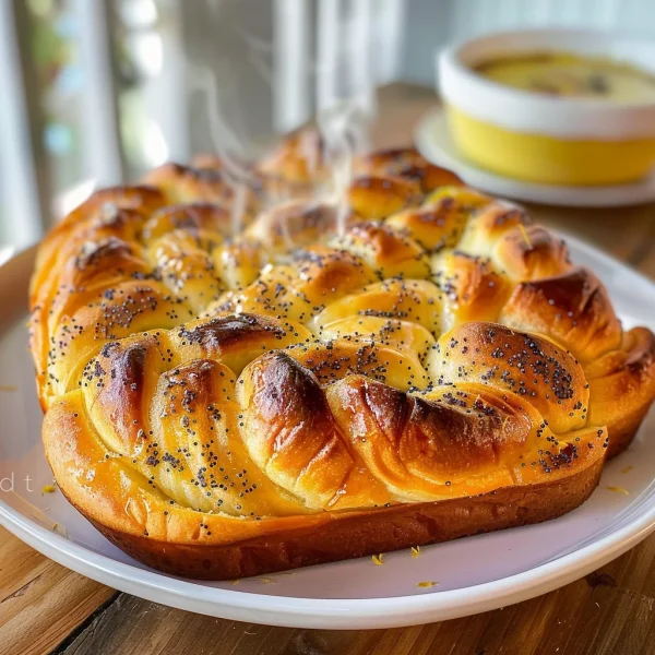 Lemon Poppy Seed Pull-Apart Bread