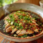 Poached Chicken with Scallion Ginger Sauce
