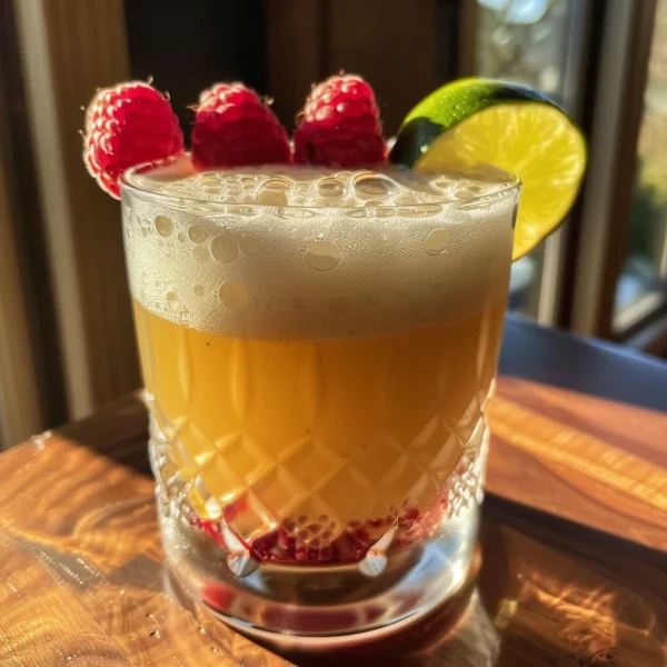 Raspberry Passionfruit agave syrup Sour