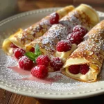 Raspberry Vanilla Cream Crepes – Light, Fluffy & Sweetly Decadent