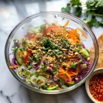 Spring Roll Salad with Spicy Ginger Dressing