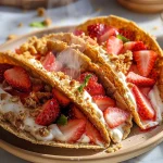 Strawberry Crunch Cheesecake Tacos