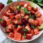 Strawberry Watermelon Salad with Honey-Lime Vinaigrette