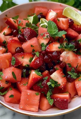 Strawberry Watermelon Salad with Honey-Lime Vinaigrette