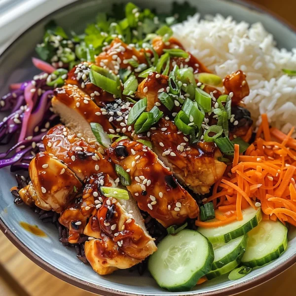 Sweet Chili Chicken Rice Bowls with Chicken Thighs