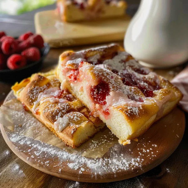 Sweet Focaccia with Raspberry Jam