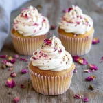 Vegan Cardamom Rose Cupcakes