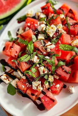 Watermelon Basil Feta Salad