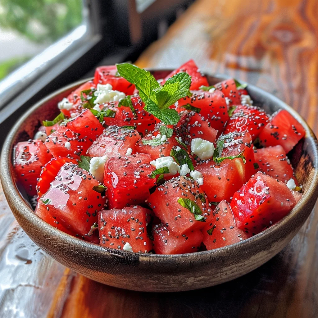 Watermelon Salad With Strawberries & Honey Lime Dressing image 3
