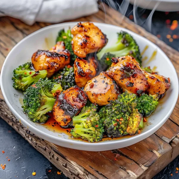 Air Fryer Chicken Bites and Broccoli
