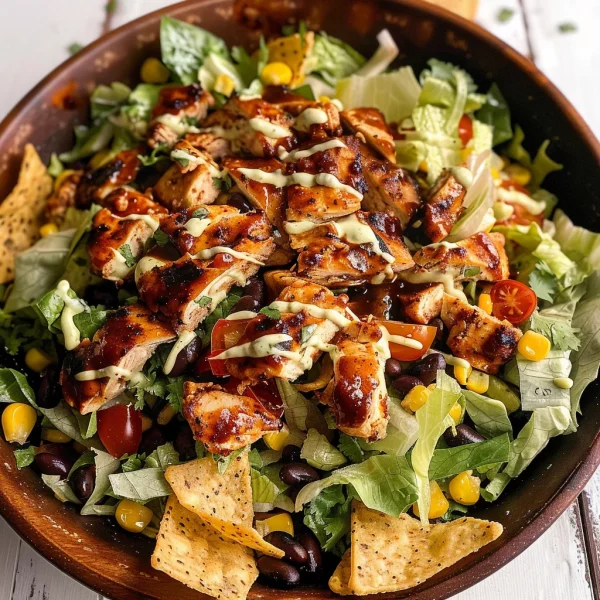 BBQ Chicken Chopped Salad with Cilantro Ranch