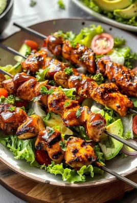 BBQ Chicken Skewer Salad