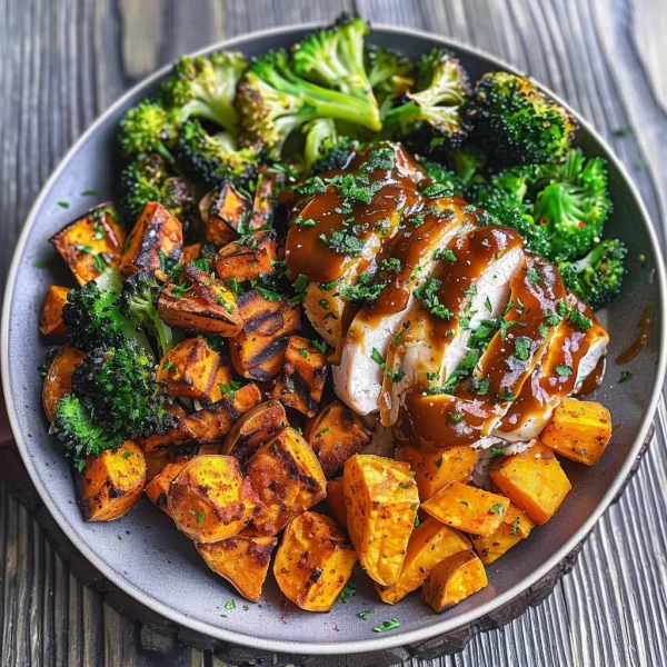 BBQ Chicken & Roasted Sweet Potato Bowls