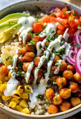 BBQ Ranch Chickpea Quinoa Bowls