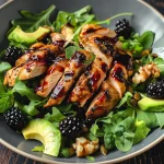 Blackberry Basil Grilled Chicken Salad