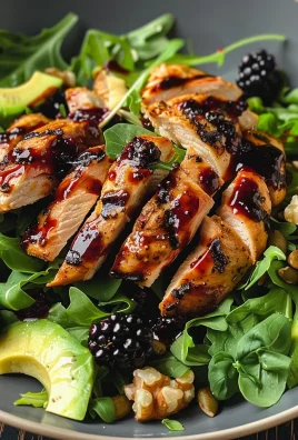 Blackberry Basil Grilled Chicken Salad