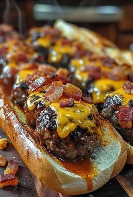 Bourbon BBQ Bacon Cheeseburger Meatball Subs Ready in 30 Minutes