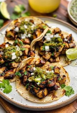 Charred Chile–Marinated Grilled Chicken Tacos