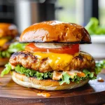 Cheddar Ranch Chicken Burgers