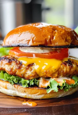 Cheddar Ranch Chicken Burgers