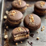 Chocolate Peanut Butter Macarons