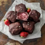 Chocolate Strawberry Frozen Yogurt Bites