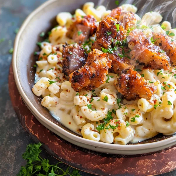 Creamy Honey Pepper Chicken Mac and Cheese Delight