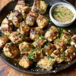 Grilled Chicken Bites with Creamy Garlic Sauce