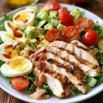Grilled Chicken Cobb Salad with Honey Dijon {Paleo, Whole30 Option}