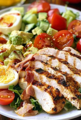 Grilled Chicken Cobb Salad with Honey Dijon {Paleo, Whole30 Option}