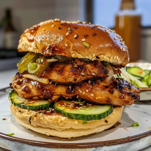 Grilled Korean BBQ Chicken Sandwich