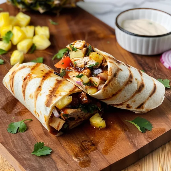 Hawaiian BBQ Chicken Wraps
