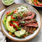High Protein Steak Fajita Bowl