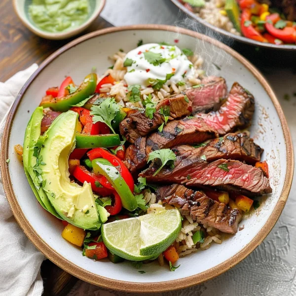 High Protein Steak Fajita Bowl