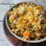 Instant Pot Philly Cheese Steak Ground Beef and Rice