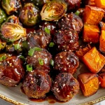Korean BBQ Meatballs and Vegetables