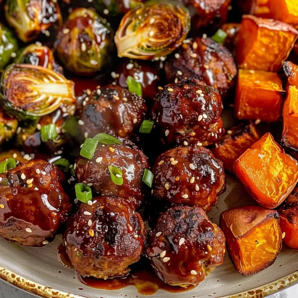 Korean BBQ Meatballs and Vegetables