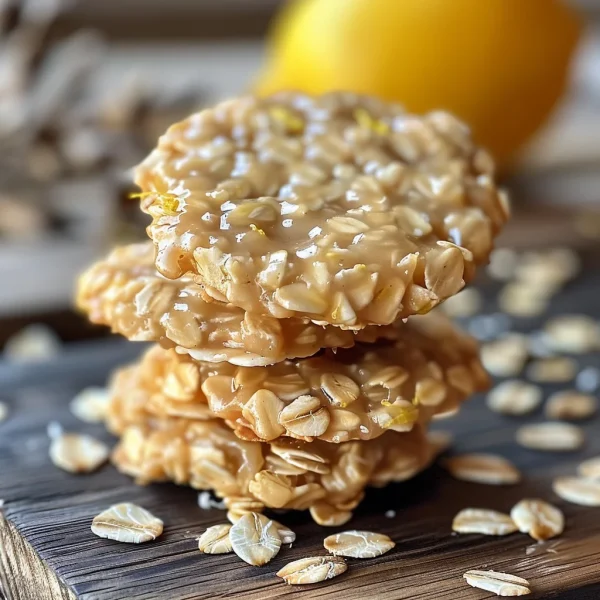 Lemon Oatmeal No-Bake Cookies