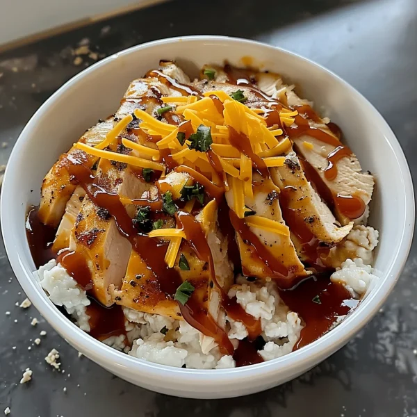 Macro Friendly BBQ Ranch Chicken Bowl with 42g of Protein