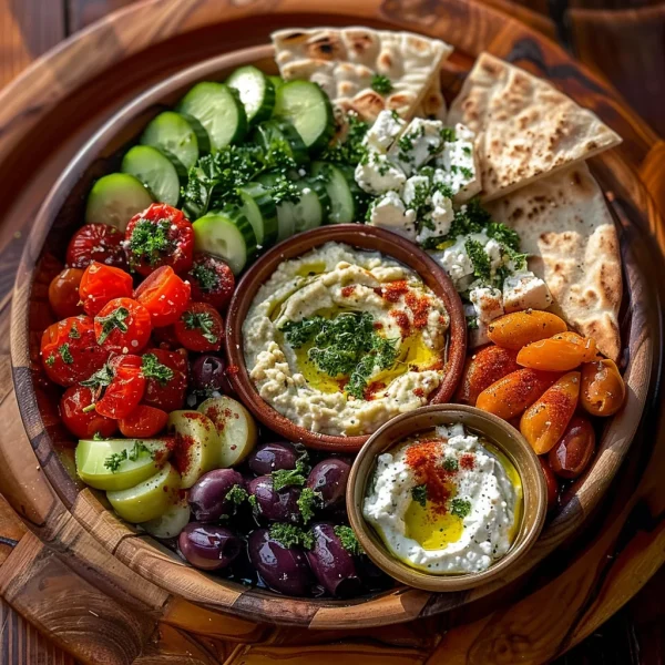 Mediterranean Mezze Tapas Platter – Easy Shareable Appetizer for Parties & Light Meals