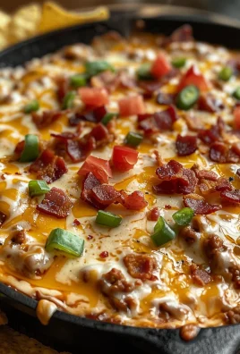 Sizzling Bacon Cheeseburger Queso Dip