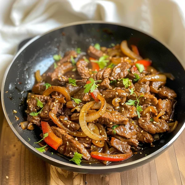 Sizzling Chinese Pepper Steak with Onions