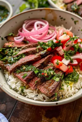 Skirt Steak Rice Bowls with Chimichurri Sauce