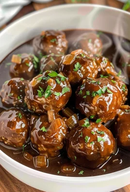 Slow Cooker Salisbury Steak Meatballs (Frozen Meatballs)