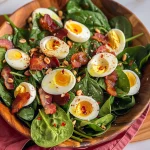 Spinach Salad with Bacon and Eggs